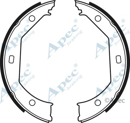 APEC BRAKING Piduriklotside komplekt,seisupidur SHU594